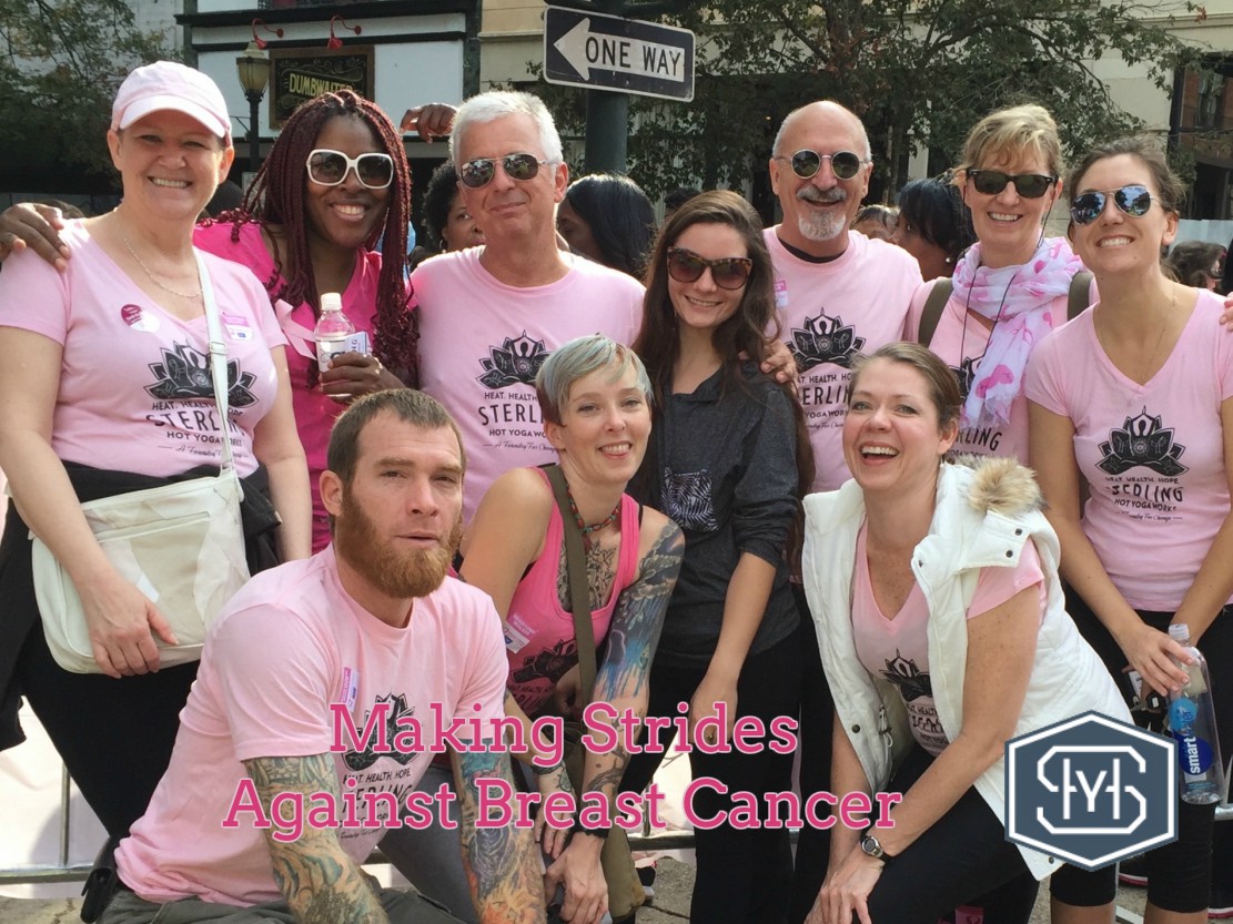 Making Strides Walk Breast Cancer Awareness Sterling Hot Yoga Team