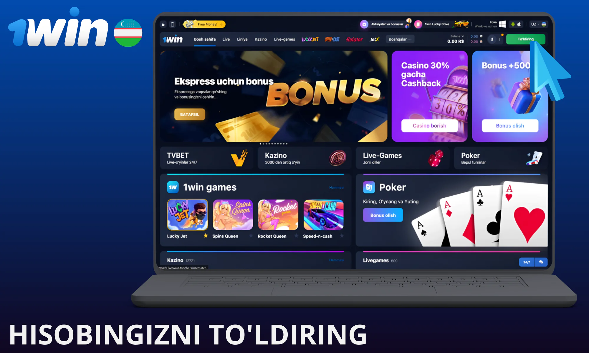 Hisobingizni depozit bo'limi orqali to'ldiring