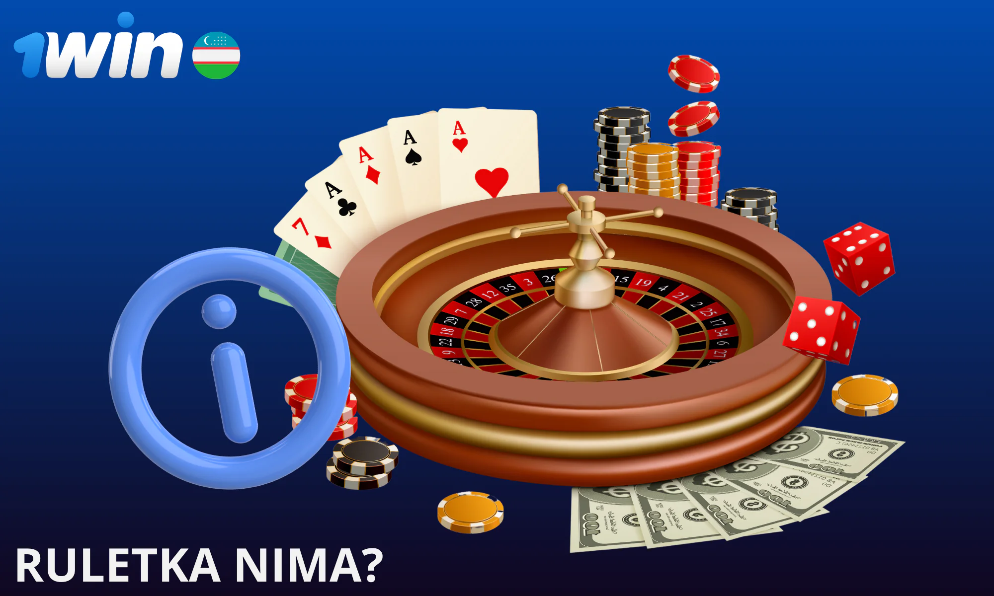 1Win-da ruletning har xil turlari haqida ma'lumot