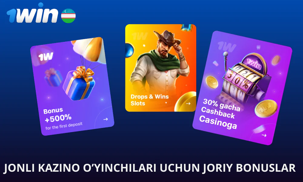live casino 1win O’zbekistonlik o’yinchilar uchun turli bonuslar va aktsiyalar taklif etadi