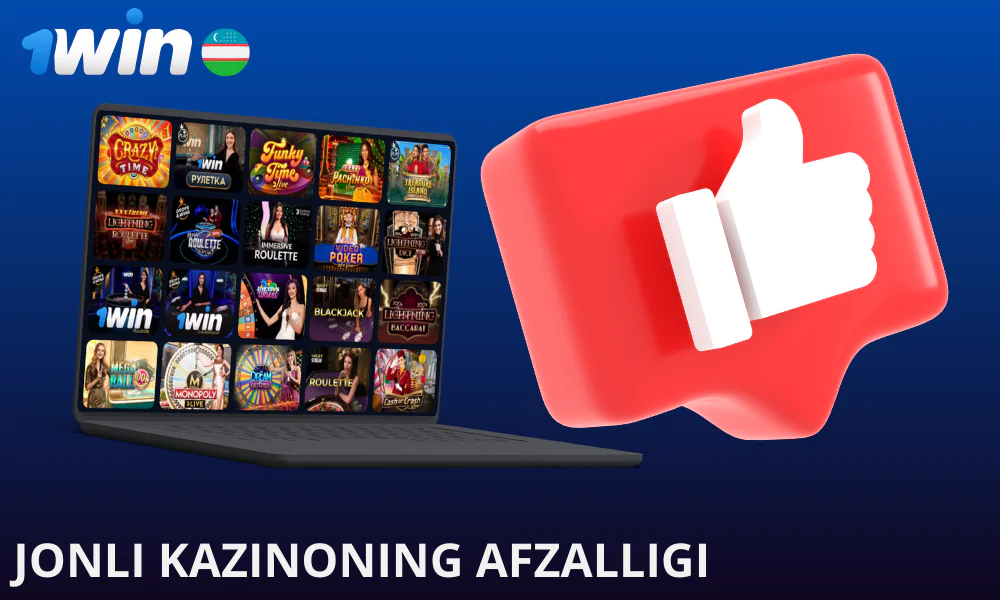 Jonli kazinoda o’ynash uchun 1win tomonidan taqdim etilgan bir nechta foydali funktsiyalar
