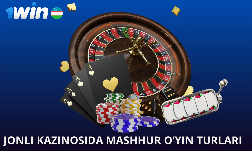 1win Live Casino-da mashhur o’yin turlari ro’yxati