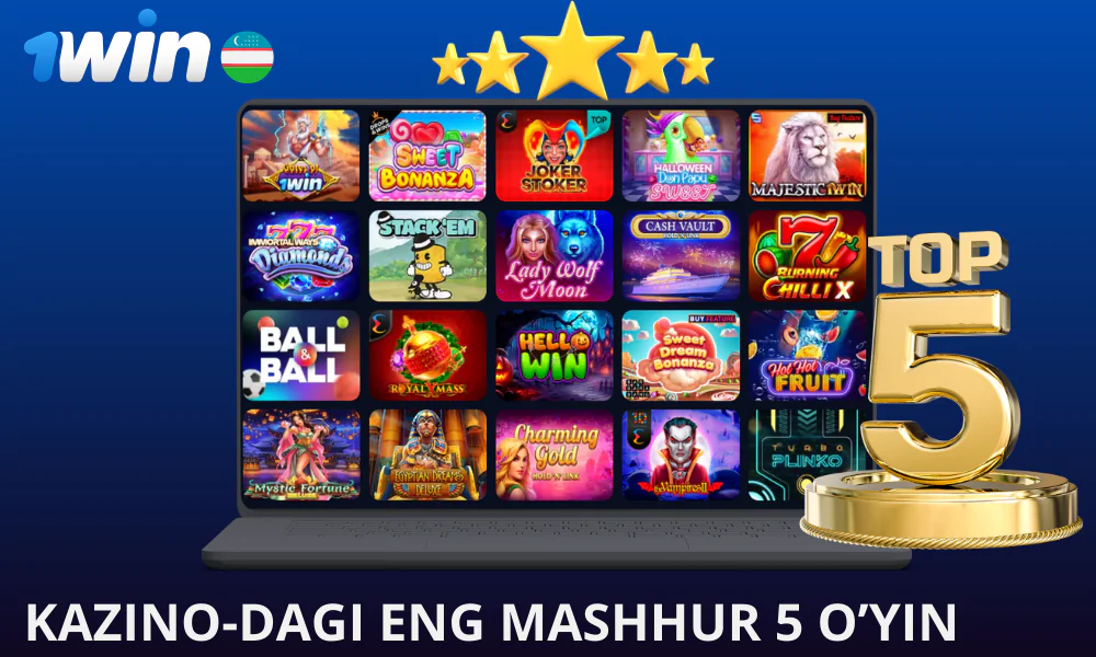 1Win eng yaxshi 5 o’yin