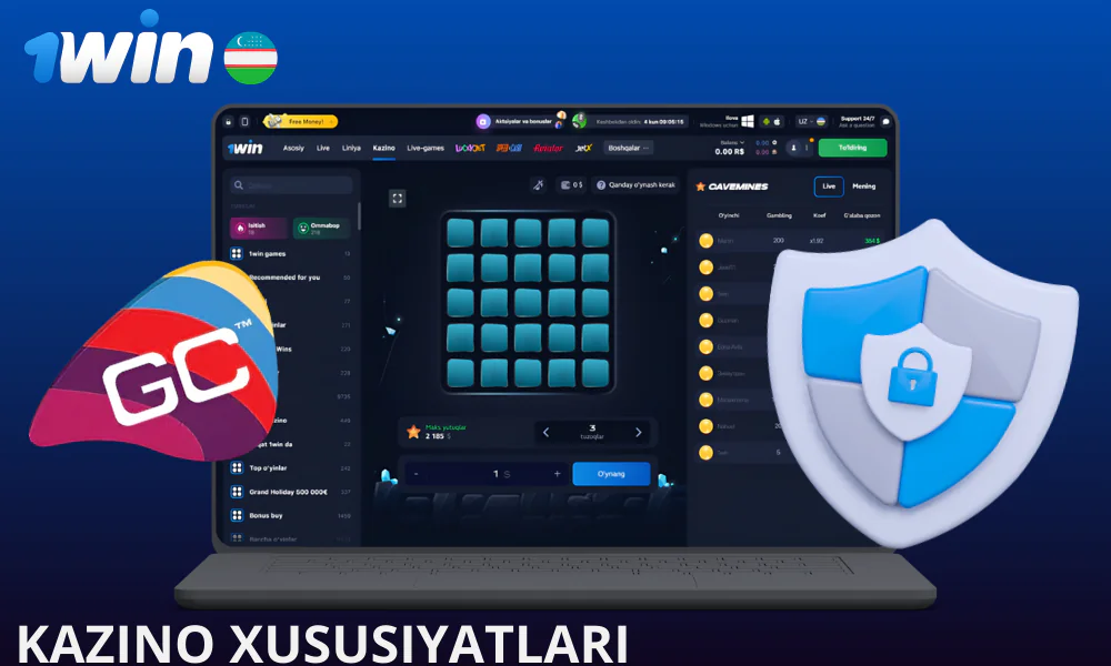 1Win kazino xususiyatlari ro’yxati