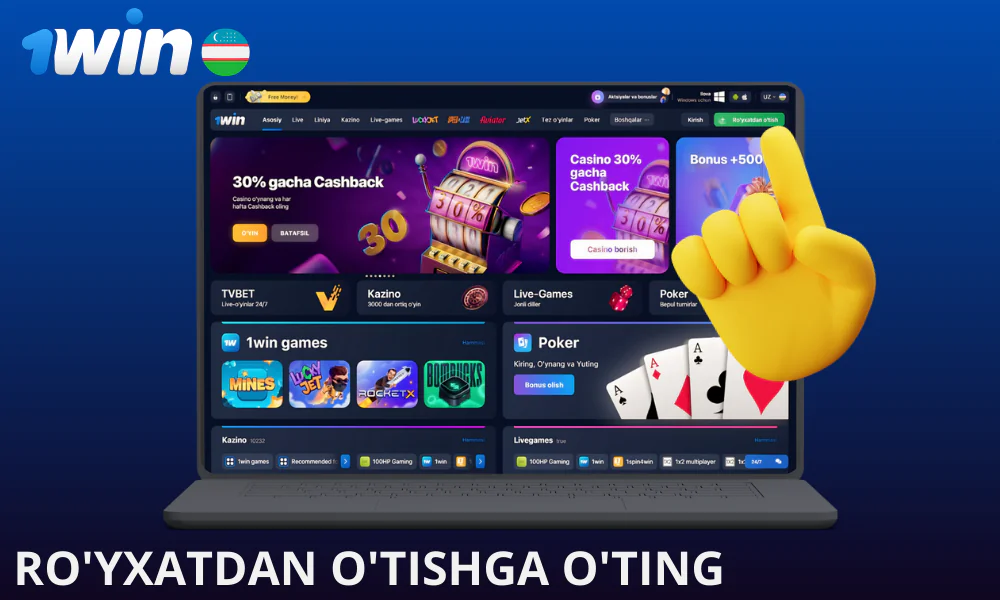 Ro’yxatdan o’tish tugmasini bosing