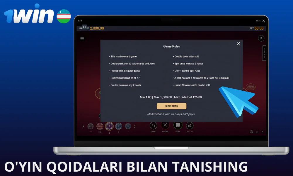 Boshlashdan oldin o'yin qoidalari bilan tanishib chiqing