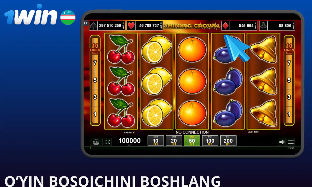 O'yinni boshlang va agar omadingiz bo'lsa, jekpotni qo'lga kiritasiz