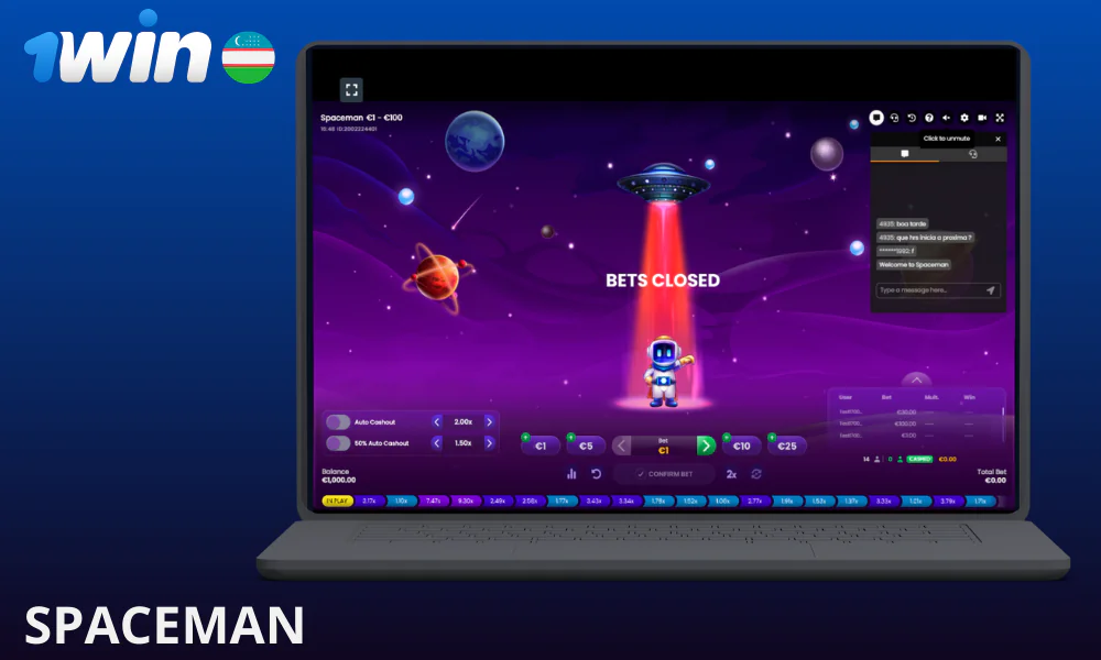 1Win Spaceman o’yini