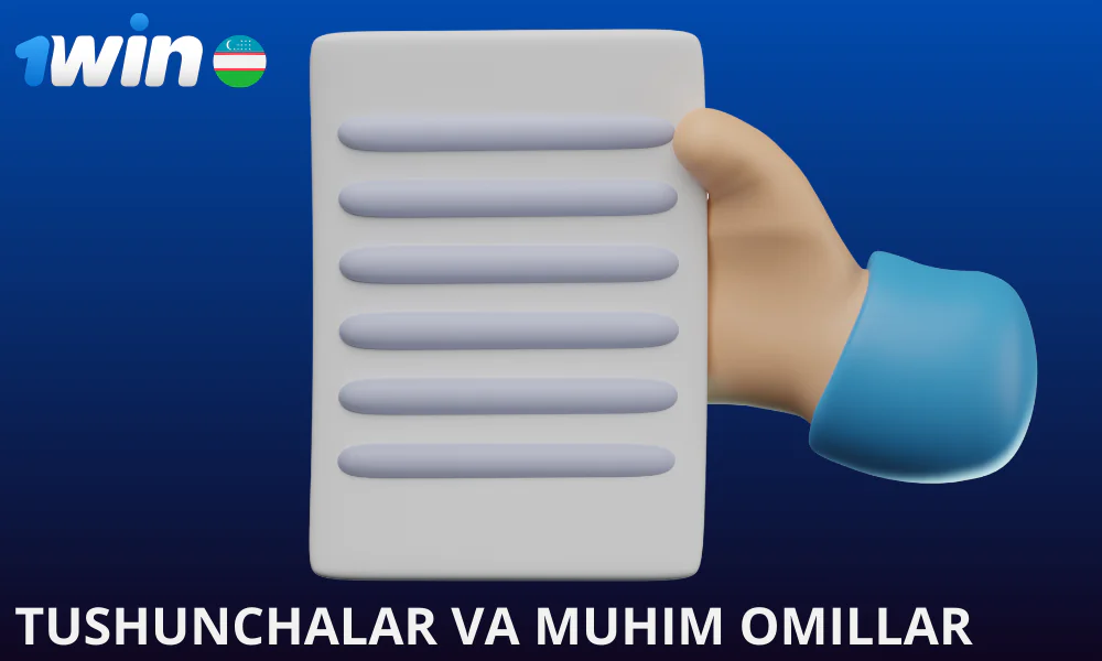 1win veb-saytida ishlatiladigan asosiy tushunchalar