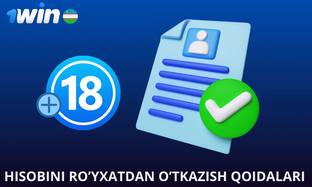 Hisob yaratish uchun asosiy shartlar 1win