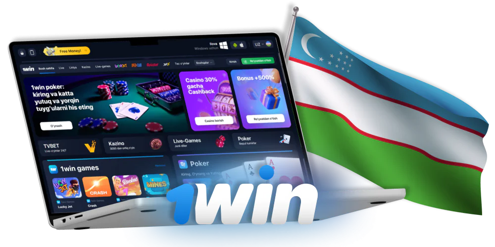 1win O'zbekiston da o'yinlar o'ynang va sportga garov tiking